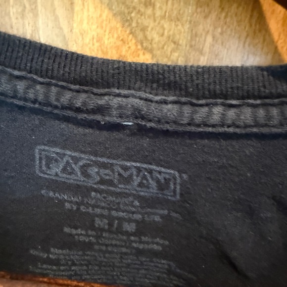 Pac Man T‎ Shirt Arcade Video Game Graphic Print Short Sleeve Black Tee (A0014) - Picture 2 of 2